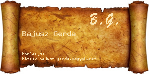 Bajusz Gerda névjegykártya